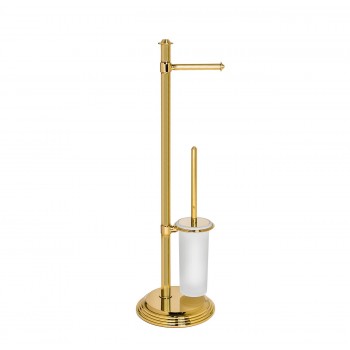 Стойка для ершика с бумагодержателем Colombo Design Hermitage B3318.HPS золото Стойка для ершика с бумагодержателем Colombo Design Hermitage B3318.HPS золото