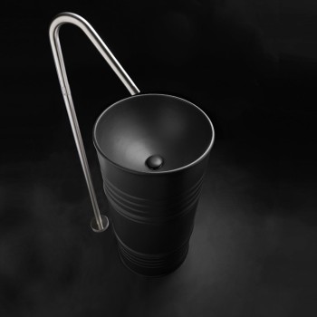 Раковина напольная Kerasan Artwork Barrel 4742K31 черная Раковина напольная Kerasan Artwork Barrel 4742K31 черная
