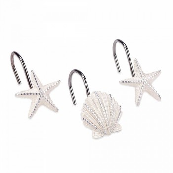 Набор из 12 крючков для шторки Avanti Sequin Shells 13673G Набор из 12 крючков для шторки Avanti Sequin Shells 13673G
