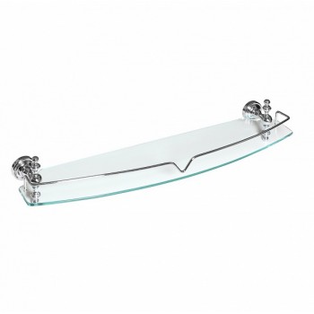 Полка стеклянная с ограничителем 60 см Camelos Rychmond Chrome H1605 Полка стеклянная с ограничителем 60 см Camelos Rychmond Chrome H1605