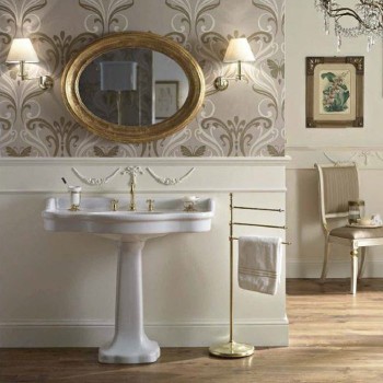 Раковина с пьедесталом на 3 отверстия Sbordoni Palladio 7001+7100*3 Раковина с пьедесталом на 3 отверстия Sbordoni Palladio 7001+7100*3