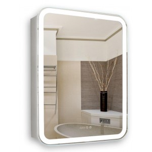 Зеркальный шкаф Silver mirrors Фиджи 60 с часами и сменой цвета LED-00002363
