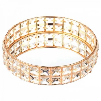 Подставка для предметов 25 см Kassatex Crystal Gold CRY-R2TR-GD