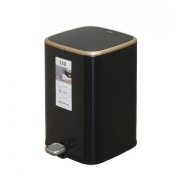 Мусорное ведро с педалью EKO CUBO EK9333 P-9L-MBS черное (9л) Мусорное ведро с педалью EKO CUBO EK9333 P-9L-MBS черное (9л)