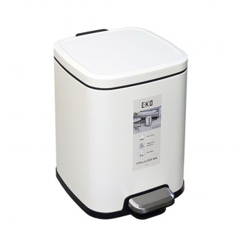 Мусорное ведро c педалью EKO STELLA EK9384 P-9L-WH белое (9л) Мусорное ведро c педалью EKO STELLA EK9384 P-9L-WH белое (9л)