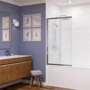 WasserKRAFT Main 41S02-100L/R Matt glass стеклянная шторка для ванны