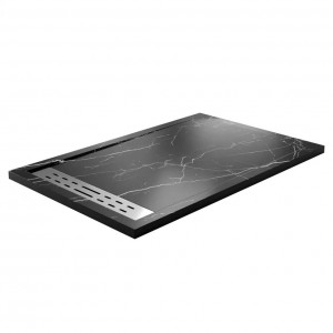 Душевой поддон Wasserkraft Neime 19T36 140х90 см, искусственный камень, черный мрамор