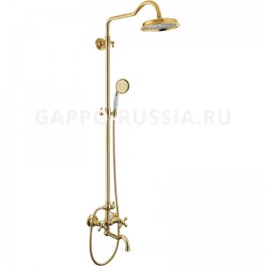 Душевая стойка со смесителем Gappo золото (G2489-6)