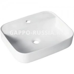Раковина керамическая Gappo накладная прямоугольная белая (GT405) 50x40x13,5 см