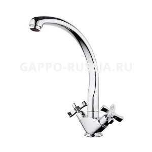 Смеситель для кухни Gappo двухвентильный хром (G4143)