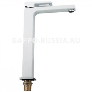 Смеситель для раковины Gappo Futura однорычажный белый/хром (G1017-2)