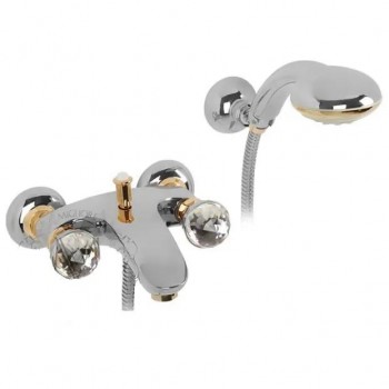MIGLIORE Korona Swarovski ML.KRN- 4702.CRDO смеситель для ванны, хром/золото