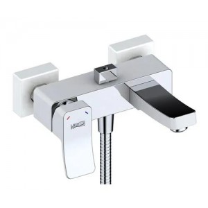 WasserKRAFT Aller 1061WHITE смеситель для ванны с коротким изливом, комбинированное покрытие