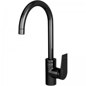 Смеситель для кухни однорычажный WasserKRAFT Glan 6607 черный глянцевый