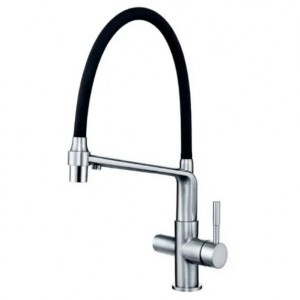 Смеситель для кухни под фильтр Gappo G4398-7, черный/хром