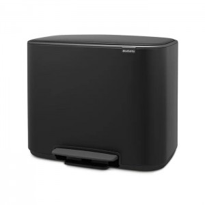 Brabantia Bo 121463 мусорный бак с педалью 36 л, черный матовый