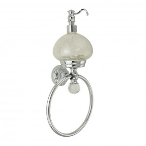 MIGLIORE Cristalia SWAROVSKI 16801 дозатор для жидкого мыла с кольцом, хром