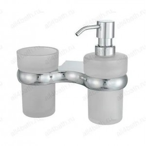 WasserKRAFT Berkel K-6889 дозатор для жидкого мыла и стаканчик, матовое стекло/хром