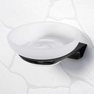 WasserKRAFT Glan K-5129 мыльница, матовое стекло/черный