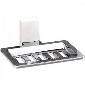 Мыльница WasserKRAFT Leine K-5069W настенная хром белая