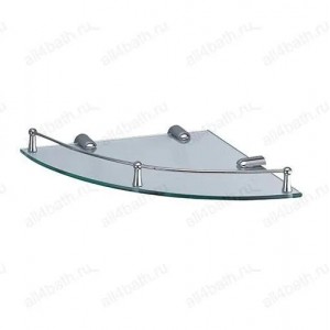 WasserKRAFT K-544 полка угловая стеклянная с бортом, хром