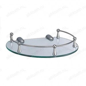 WasserKRAFT K-566 полка стеклянная с бортом, хром