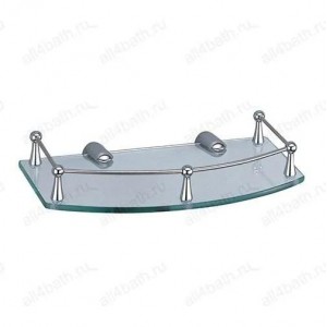WasserKRAFT K-588 полка стеклянная с бортом, хром