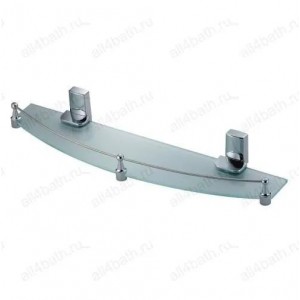 WasserKRAFT Leine K-5044 полка стеклянная с бортом, хром