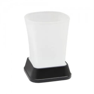 WasserKRAFT Amper K-5428BLACK стакан для зубных щеток, матовое стекло/черный
