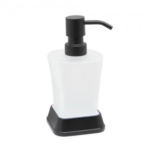 WasserKRAFT Amper K-5499BLACK дозатор для жидкого мыла, матовое стекло/черный