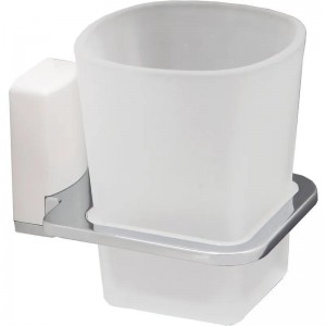 Стакан для зубных щеток WasserKRAFT Leine K-5028W хром белый