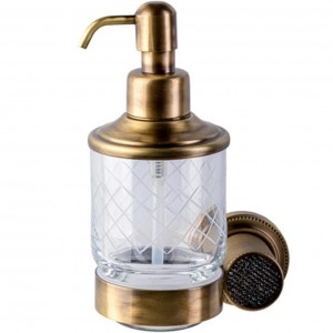 Дозатор для жидкого мыла Boheme Royal Cristal 10932-BR-B подвесной, бронза