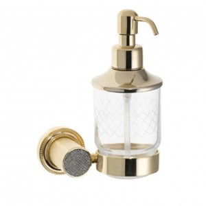 Дозатор для жидкого мыла Boheme Royal Cristal 10932-G-B подвесной, золото