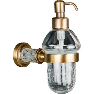 Дозатор для мыла Boheme Murano Crystal 10912-CRST-BR настенный бронза / хрусталь