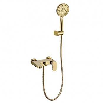 Смеситель для ванны Boheme Spectre 453-G с душем, Gold (золото глянцевый)