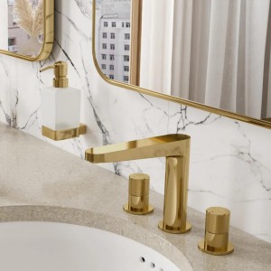 Встраиваемый смеситель для раковины WasserKRAFT Ems 7600 (7635), глянцевое золото