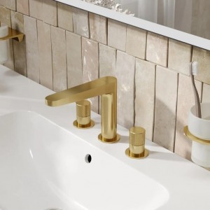 Встраиваемый смеситель для раковины WasserKRAFT Schunter 8200 (8235), матовое золото