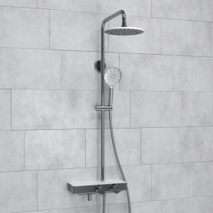 Душевая система с термостатическим смесителем WasserKRAFT Aller 1060WHITE (A113.067.127.CH Thermo), хром