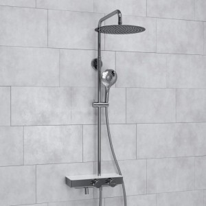 Душевая система с термостатическим смесителем WasserKRAFT Aller 1060WHITE (A113.116.101.CH Thermo), хром