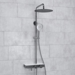 Душевая система с термостатическим смесителем WasserKRAFT Aller 1060WHITE (A113.116.127.CH Thermo), хром