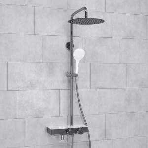 Душевая система с термостатическим смесителем WasserKRAFT Aller 1060WHITE (A113.116.155.CH Thermo), хром