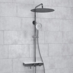 Душевая система с термостатическим смесителем WasserKRAFT Aller 1060WHITE (A113.117.127.CH Thermo), хром