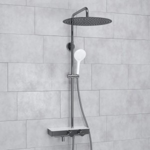 Душевая система с термостатическим смесителем WasserKRAFT Aller 1060WHITE (A113.117.155.CH Thermo), хром