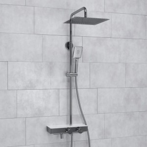 Душевая система с термостатическим смесителем WasserKRAFT Aller 1060WHITE (A113.118.126.CH Thermo), хром