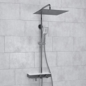 Душевая система с термостатическим смесителем WasserKRAFT Aller 1060WHITE (A113.119.126.CH Thermo), хром