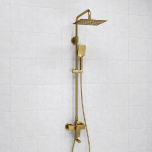 Душевая система со смесителем WasserKRAFT Aisch 5500 (A155.198.201.BG), матовое золото