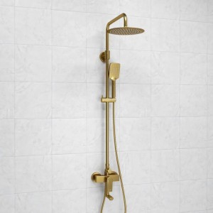 Душевая система со смесителем WasserKRAFT Aisch 5500 (A155.259.201.BG), матовое золото