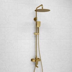 Душевая система со смесителем WasserKRAFT Aisch 5500 (A155.262.201.BG), матовое золото