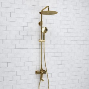 Душевая система со смесителем WasserKRAFT Sauer 7100 (A171.263.207.PG), глянцевое золото