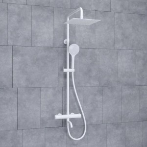Душевой комплект с термостатическим смесителем WasserKRAFT  (A188.254.155.WM Thermo), белый